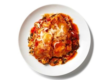 Spinach and mushroom lasagna