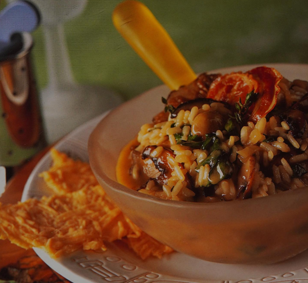 Spinach and mushroom risotto [Bethany Finn]