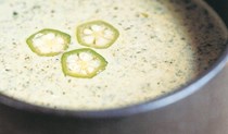 Spinach and okra soup