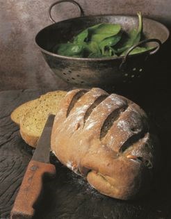 Spinach and Parmesan bloomer