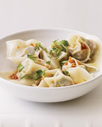 Spinach-and-pork wontons