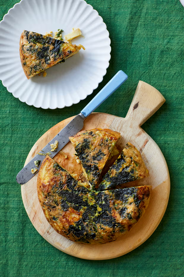 Spinach and potato frittata