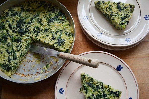 Spinach and rice cake (Torta di spinaci e riso)