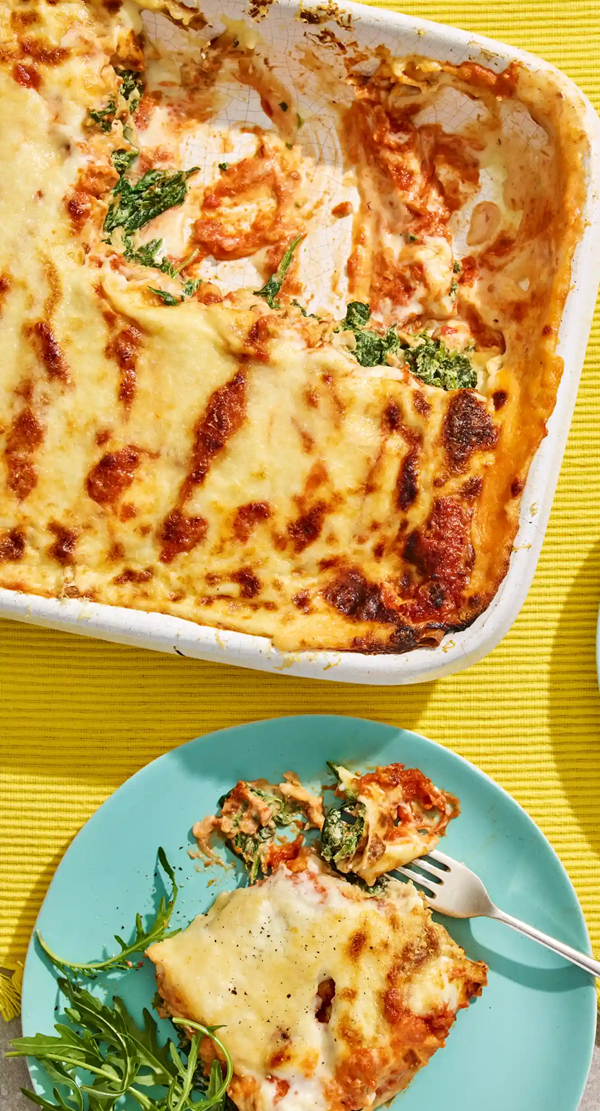 Spinach and ricotta crespelle
