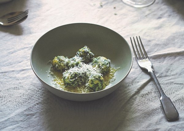 Spinach and ricotta gnudi