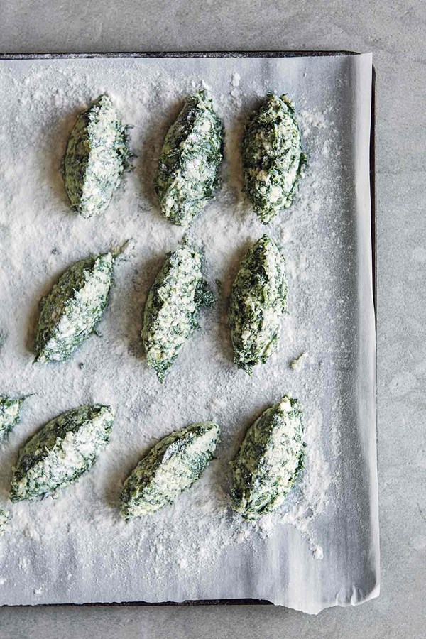 Spinach and ricotta gnudi
