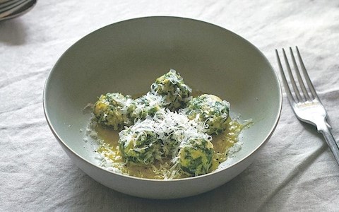 Spinach and ricotta gnudi