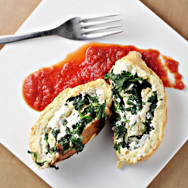 Spinach and ricotta roulade