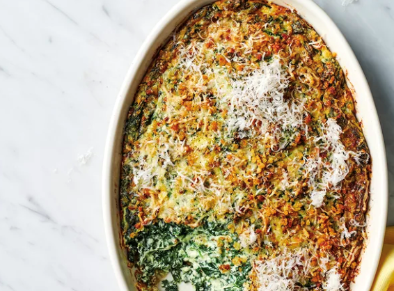 Spinach and ricotta sformato