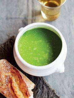 Spinach and rocket [arugula] soup (Soupe d'epinards et roquette)