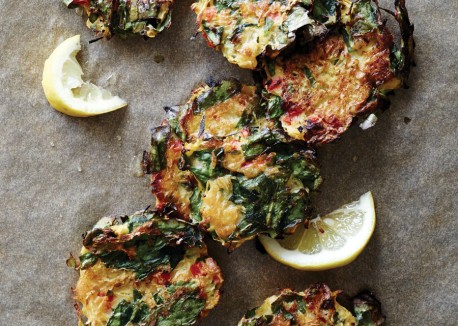 Spinach and spaghetti squash fritters