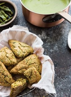 Spinach and sun-dried tomato scones