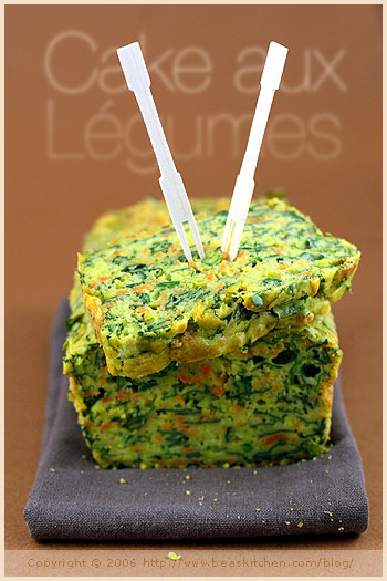 Spinach and sweet potato cake (Cake aux épinards et patate douce)