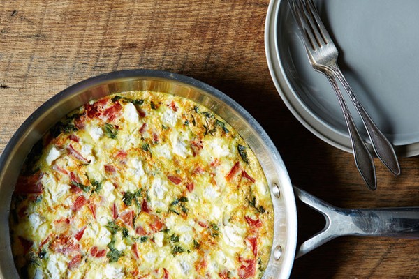 Spinach and tomato frittata