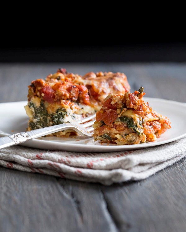 Spinach and turkey lasagna