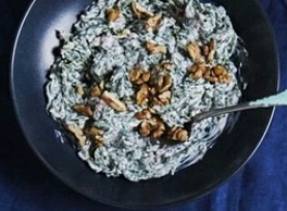Spinach and yoghurt