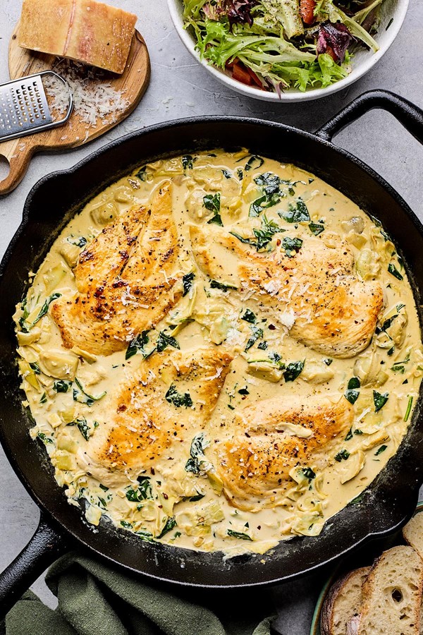 Spinach artichoke chicken