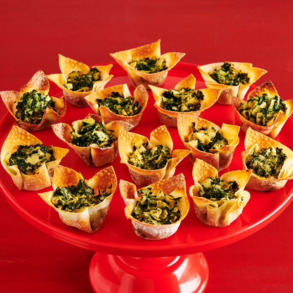 Spinach-artichoke cups
