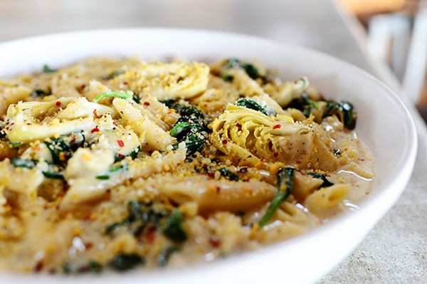 Spinach artichoke pasta
