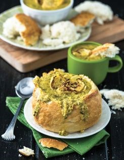 Spinach artichoke soup