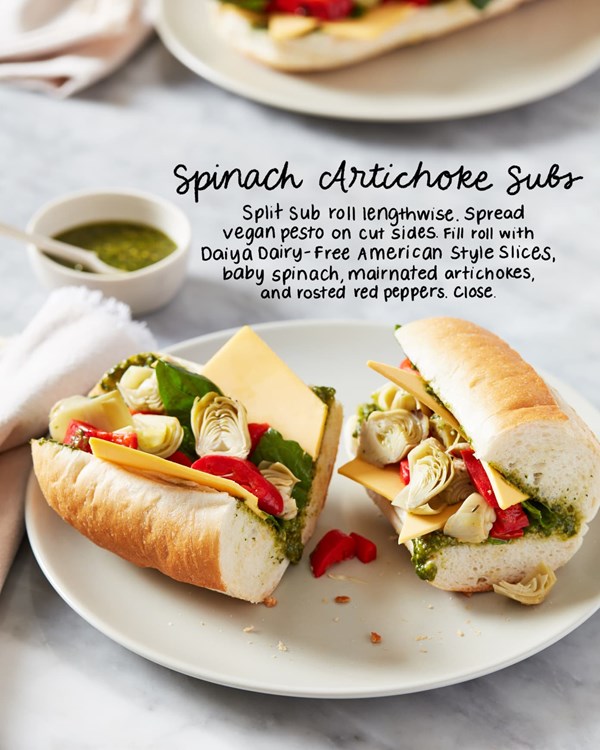Spinach artichoke subs