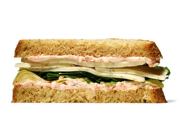 Spinach-artichoke with Havarti sandwiches