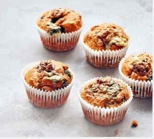 Spinach, blue cheese & walnut muffins