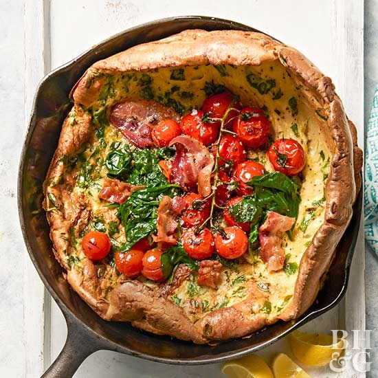Spinach Dutch baby