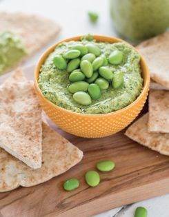 Spinach edamame hummus