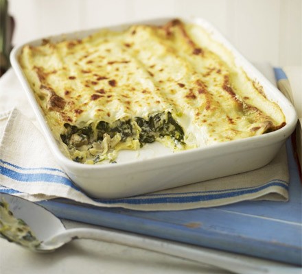 Spinach, fennel and goat's cheese cannelloni