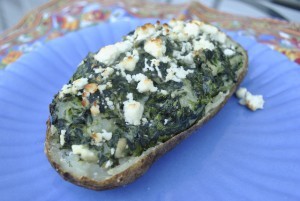 Spinach-feta supper spuds