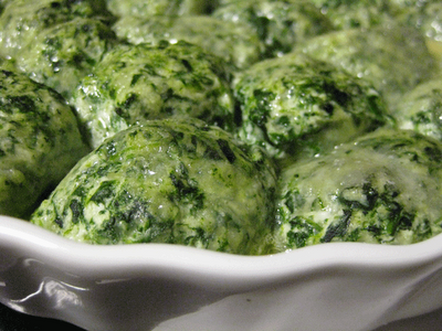 Spinach gnocchi
