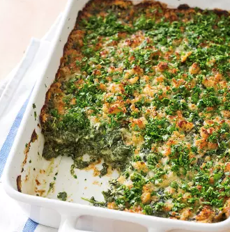 Spinach gratin