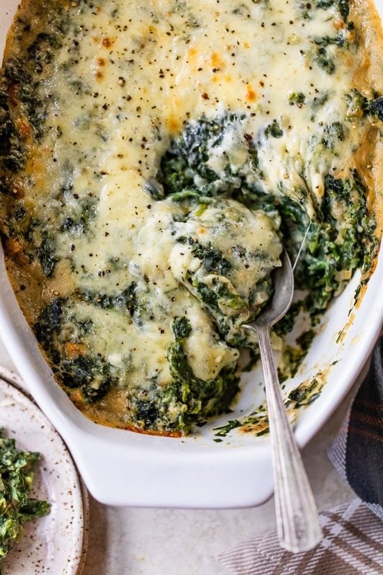 Spinach gratin