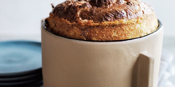 Spinach-Gruyère soufflé 