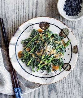 Spinach in sesame dressing (Horenso no goma-ae)
