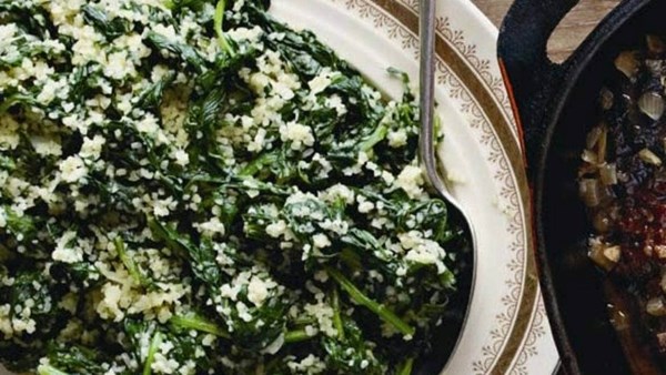 Spinach lemon burghul