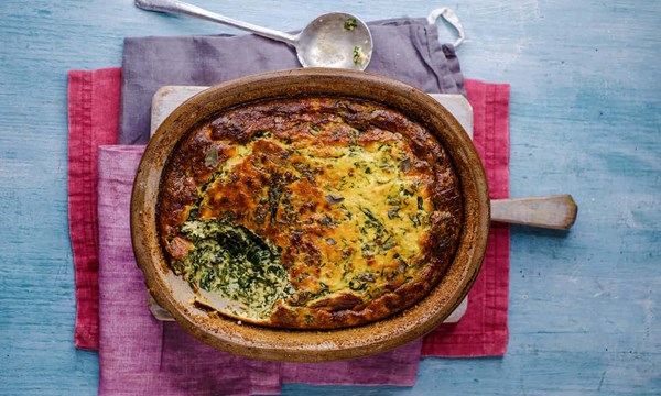 Spinach, marjoram and ricotta sformata
