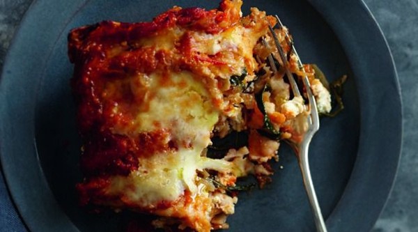 Spinach-matzo lasagna