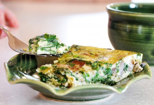 Spinach mushroom frittata