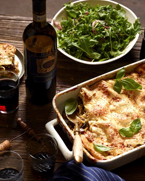 Spinach mushroom lasagna