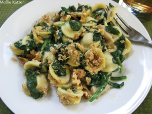 Spinach-mushroom mac and cheese