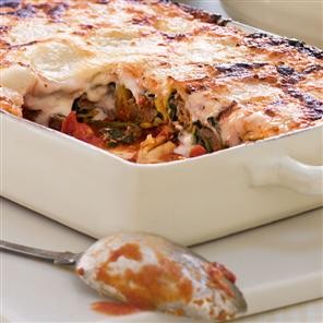 Spinach, Parmesan and sausage cannelloni