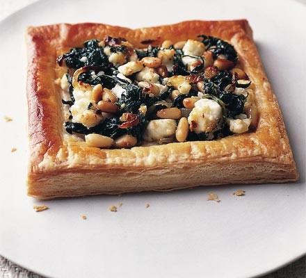Spinach, pine nut & feta pastries