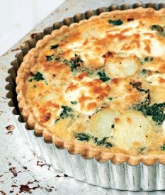 Spinach, potato and goat's cheese tart