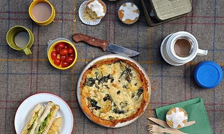 Spinach potato quiche