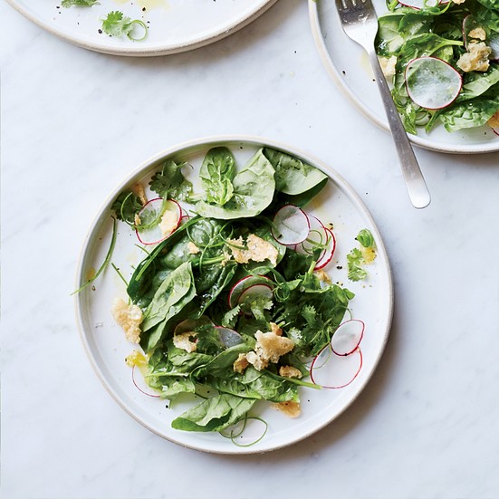 Spinach-radish salad