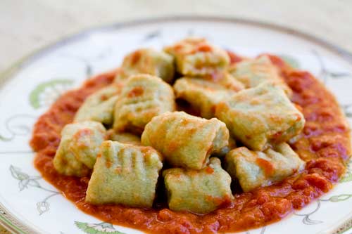 Spinach ricotta gnocchi