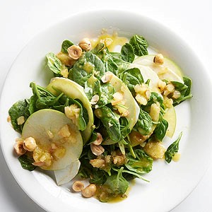 Spinach salad with apple vinaigrette