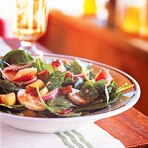 Spinach salad with maple-Dijon vinaigrette